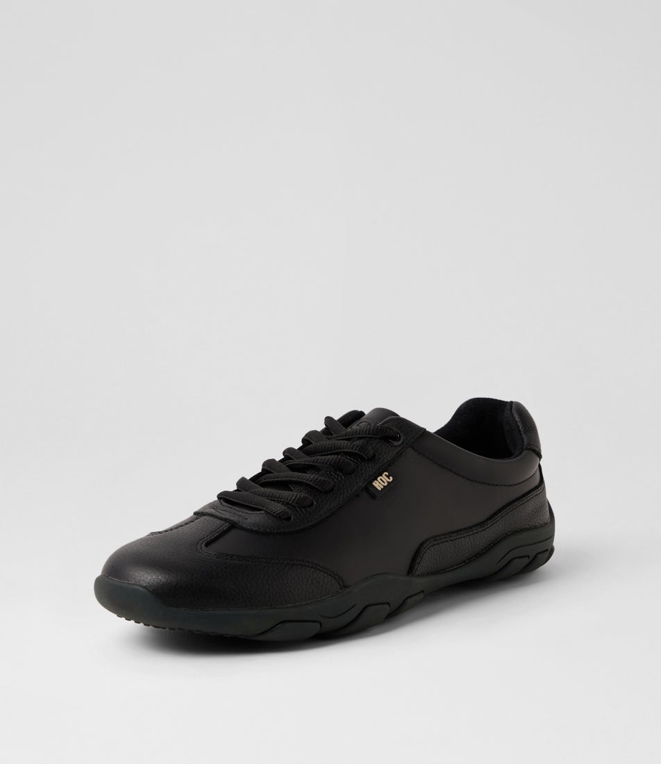 Scooter Senior Black Leather Lace Up School Shoes