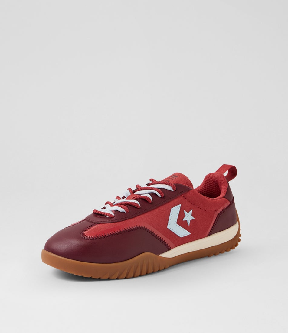 Run Star Trainer W Brick Bordeaux Leather Suede Sneakers