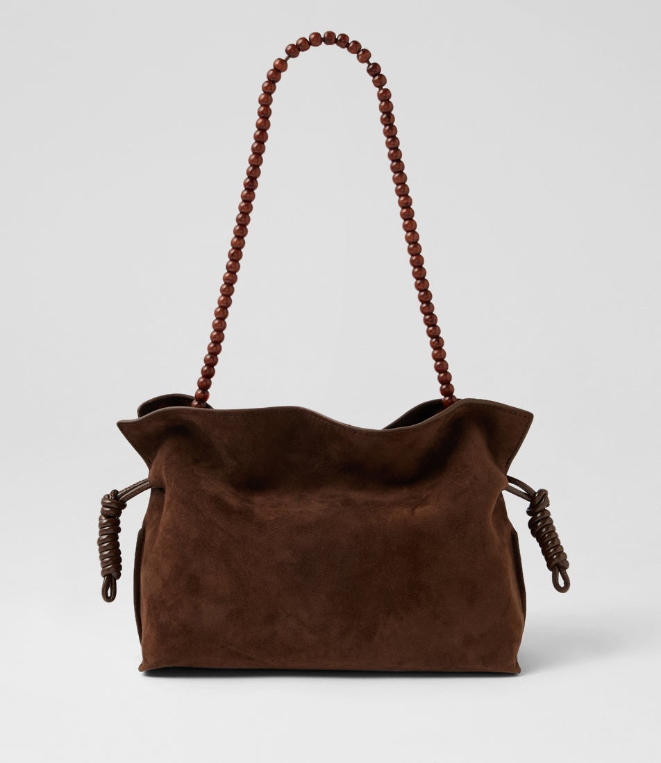 Della Tiramisu Suede Handbag