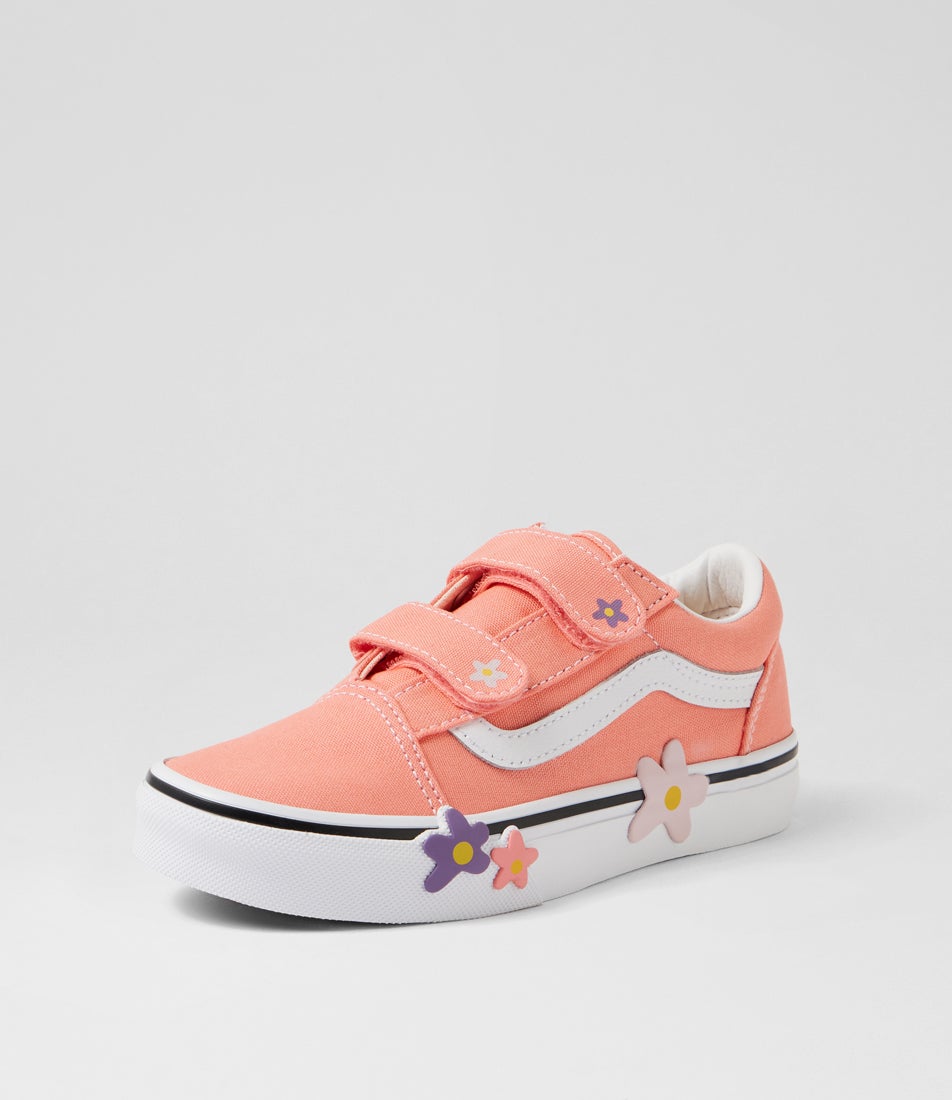 Old Skool Junior Sunset Blush Pink Canvas Sneakers