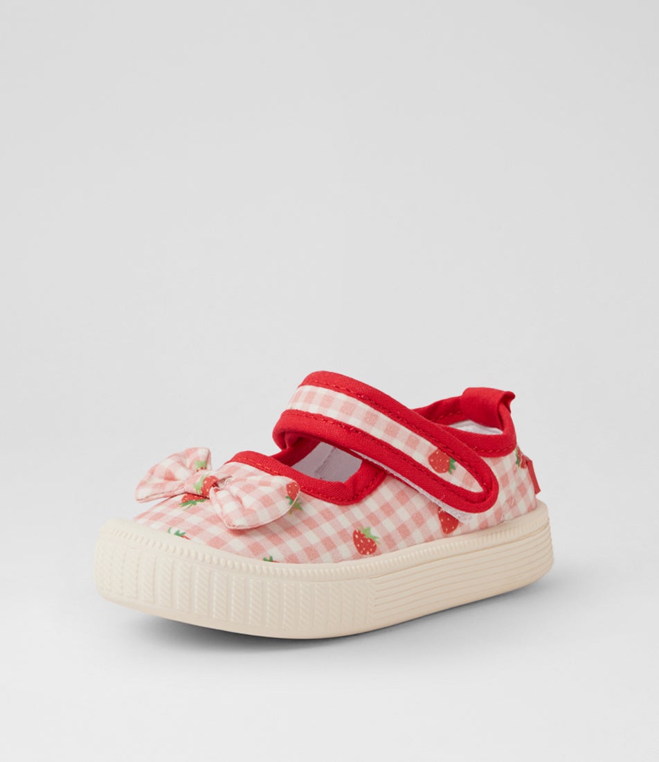 Mary Jane Toddler Strawberry Fields Canvas Flat Shoes