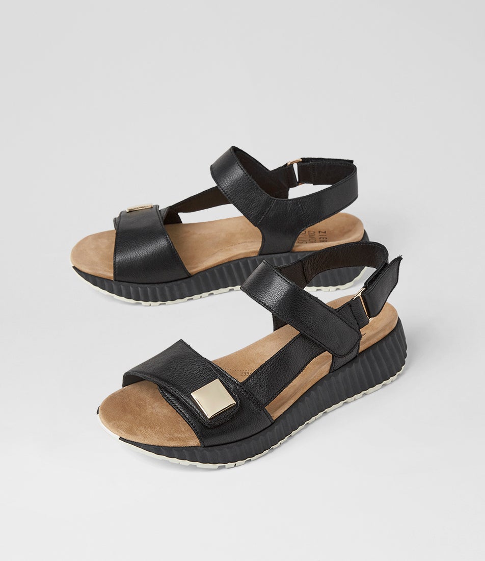 Lomar W Black Leather Sandals
