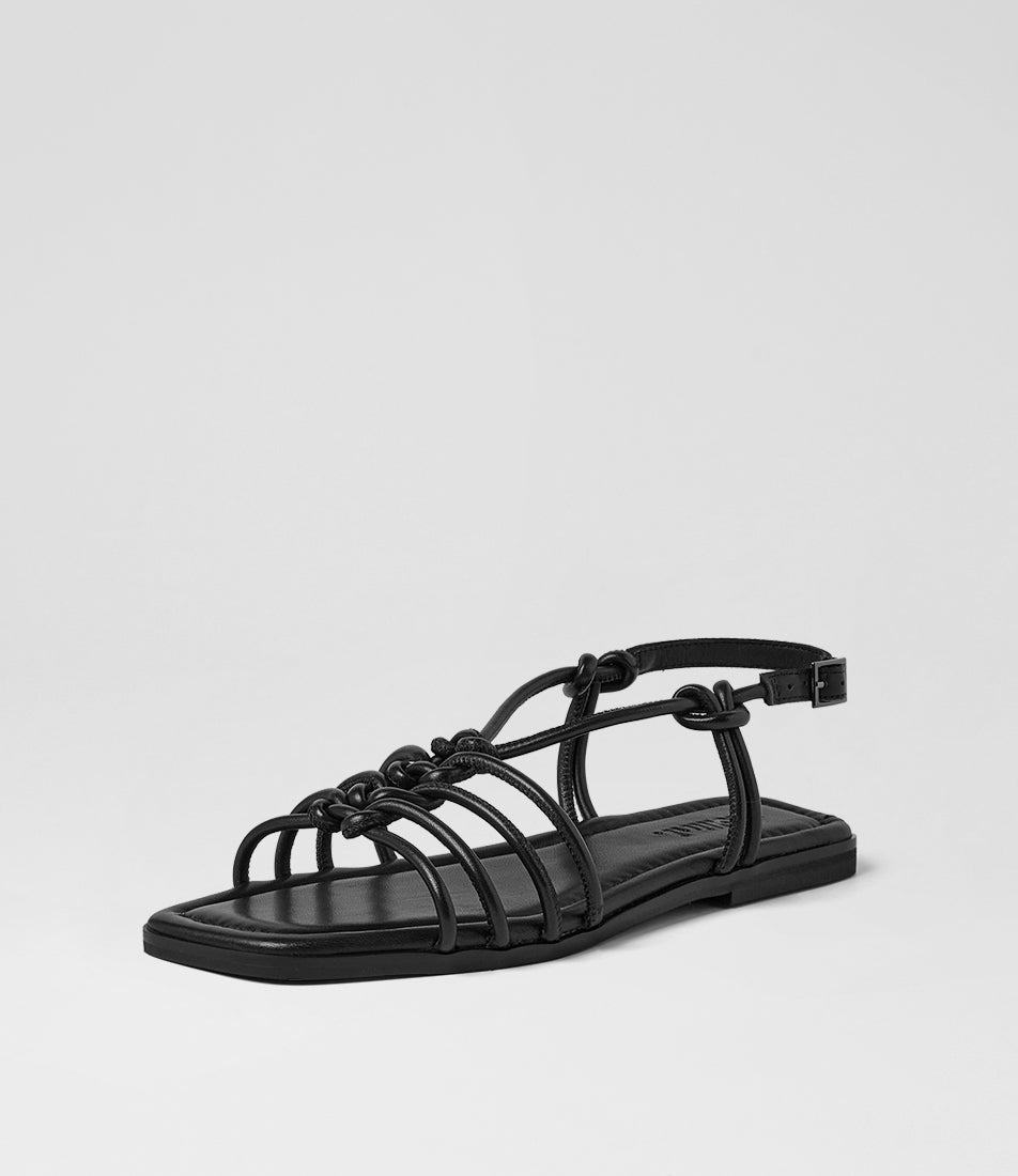 Alo Black Leather Sandals