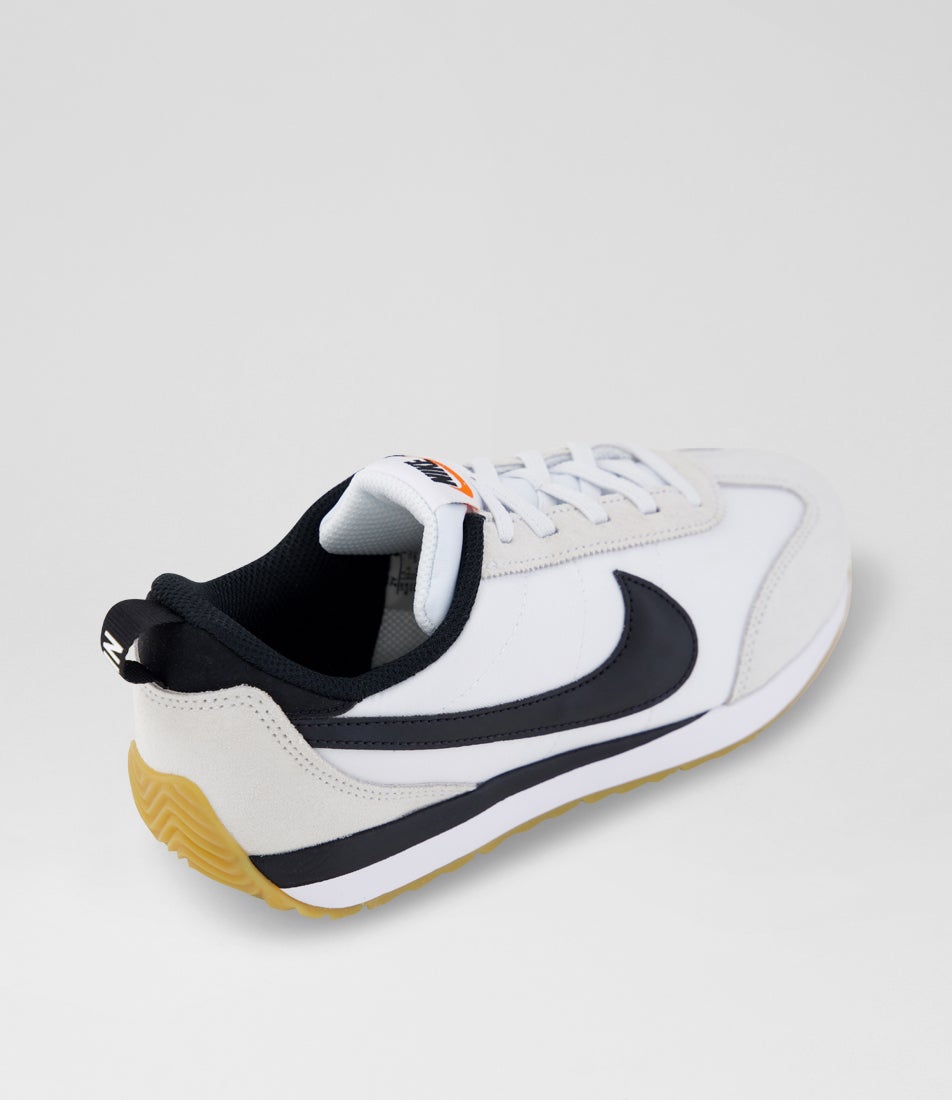 Pacific Junior White Black Fabric Sneakers