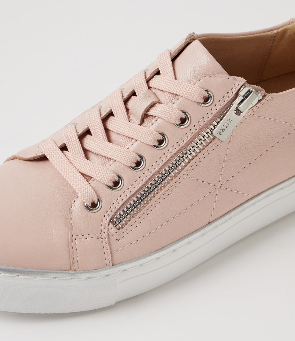 Pryor Xf Pale Pink White Leather Sneakers