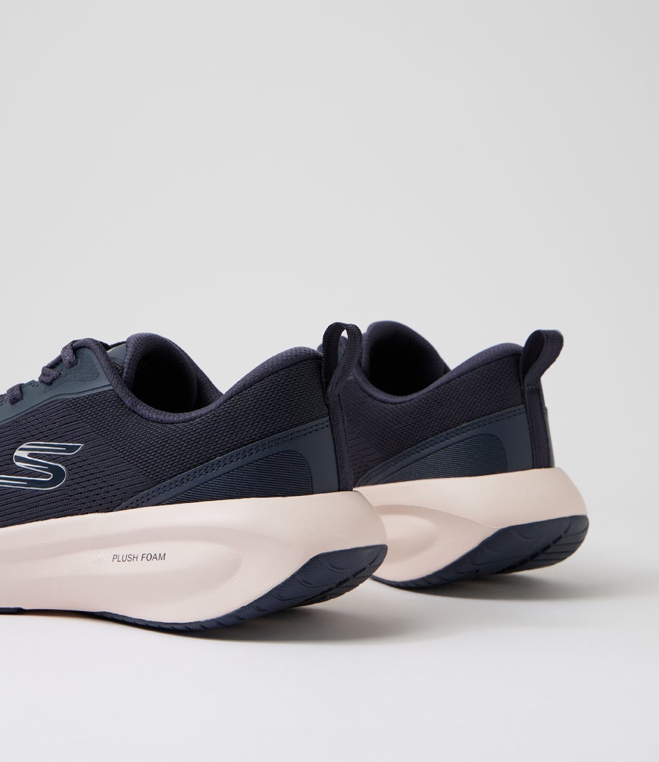 Skechers Plush Foam Navy Mesh Sneakers