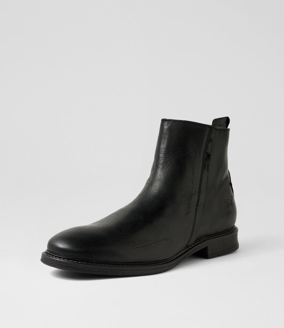 Bunbury Black Leather Chelsea Boots