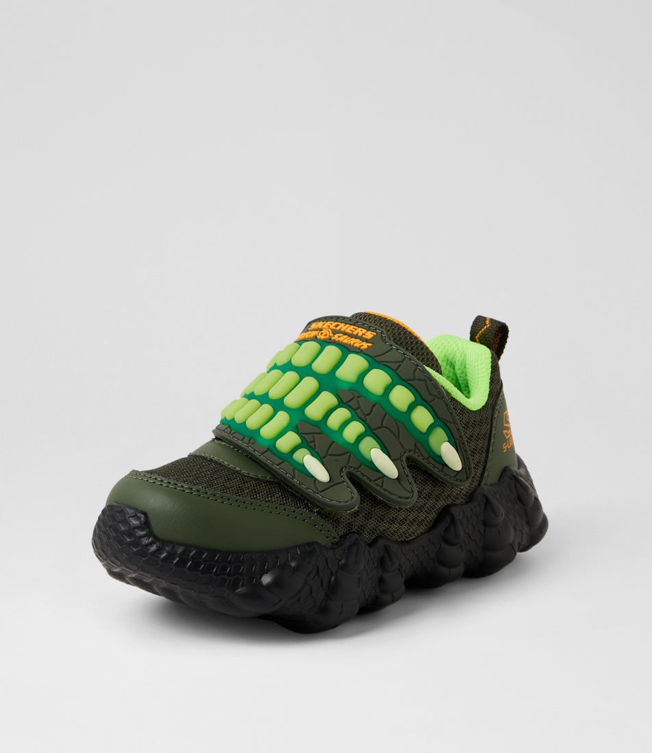 Lil Saurus Claw Bright Toddler Olive Fabric Sneakers Lil Saurus Claw Bright Toddler Olive Fabric Sneakers