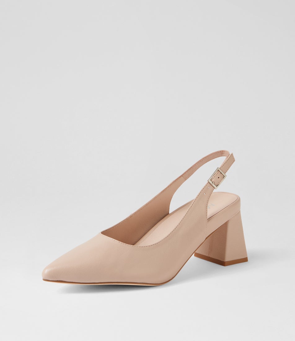 Wonda Nude Leather Slingbacks