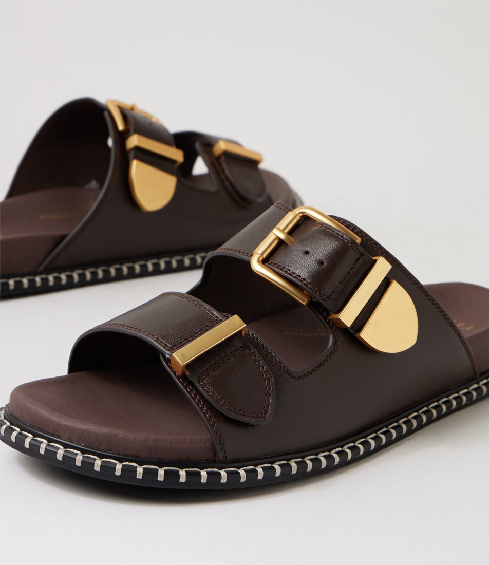 Iyami W Choc Leather Sandals