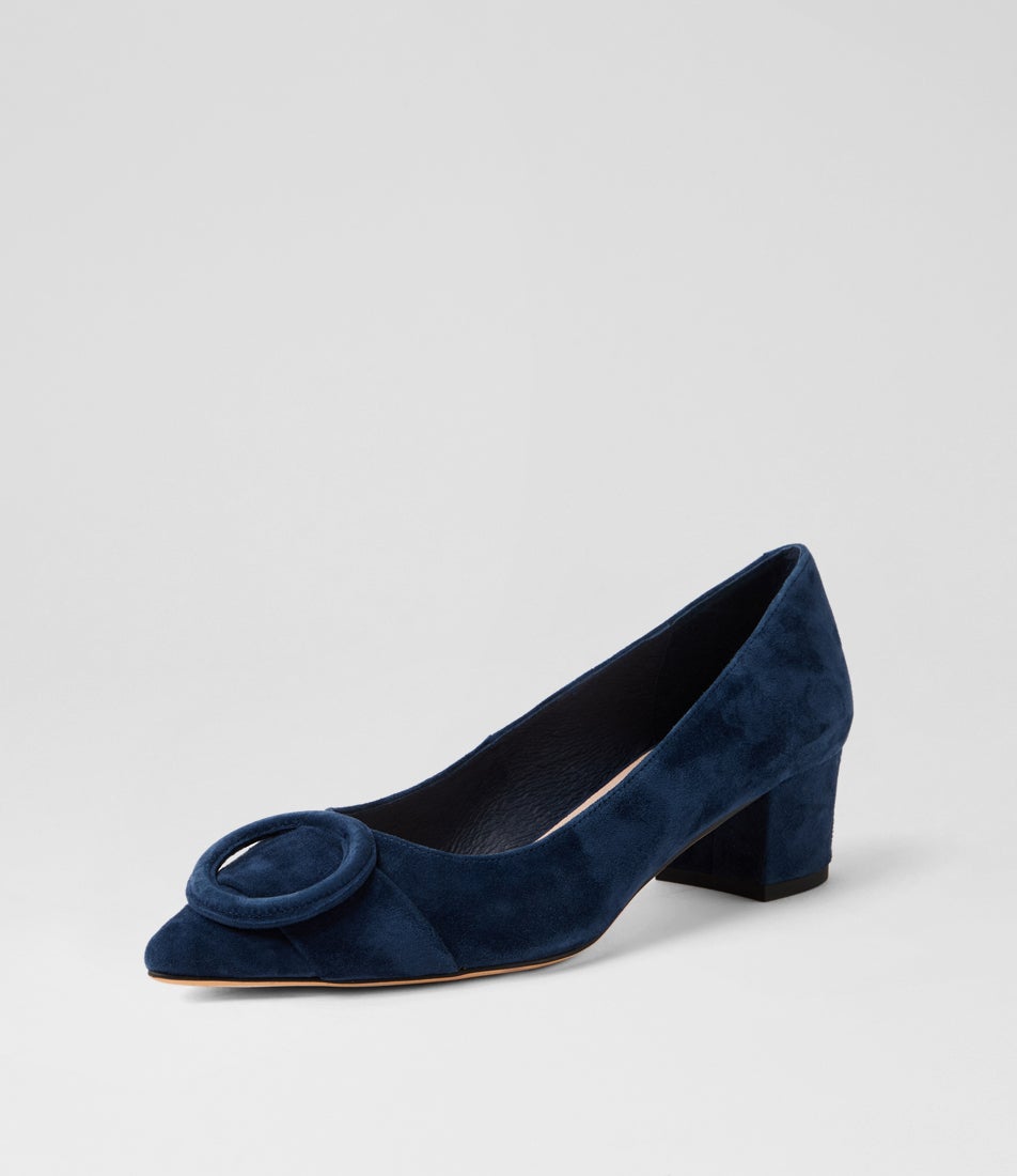 Ameerie Navy Suede Heels