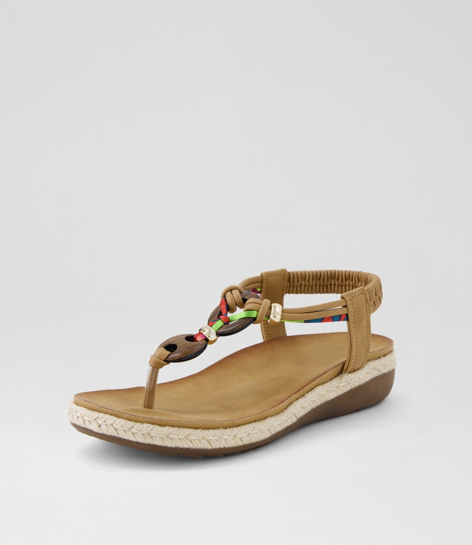Liggy Light Tan Nubuck Pu Thongs Liggy Light Tan Nubuck Pu Thongs