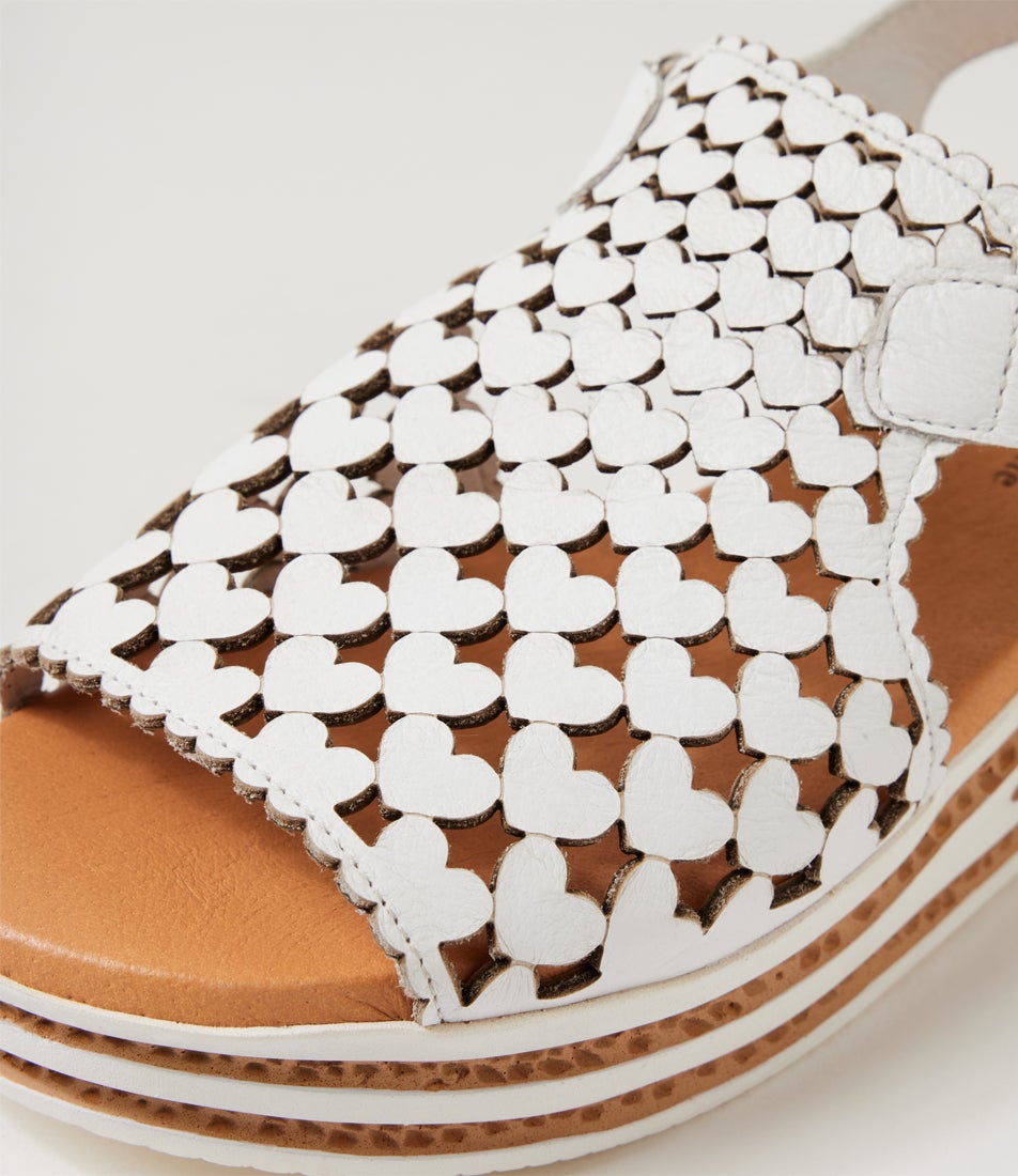 Cloves White Leather Sandals