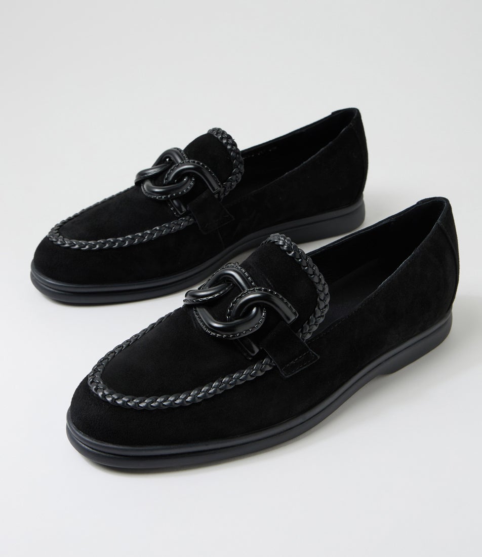 Linxea Black Suede Loafers