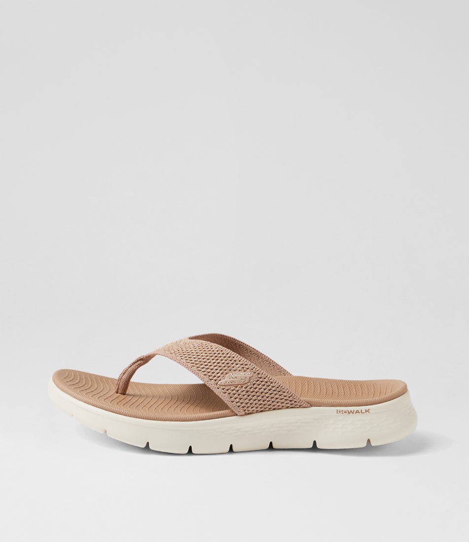Go Walk Flex Sandal Andrea Tan Fabric Slides