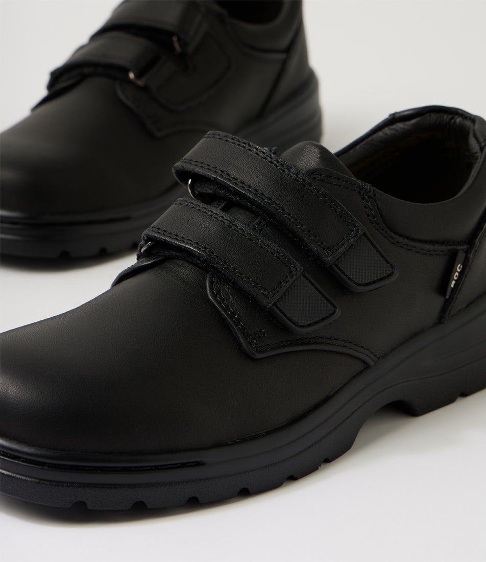 Kilo 2 Youth Black Leather School Shoes