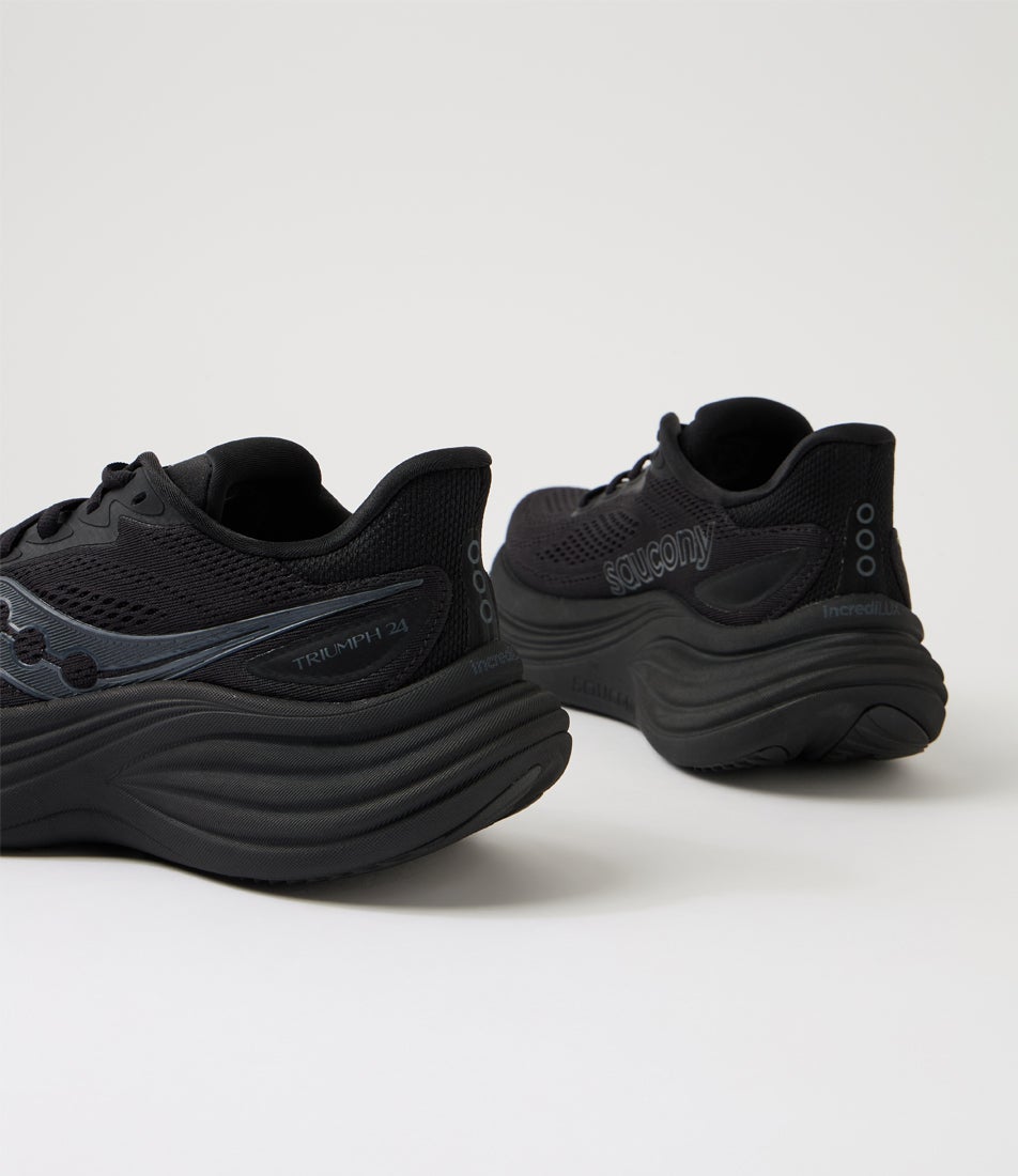 W Triumph 24 Triple Black Mesh Lace Ups