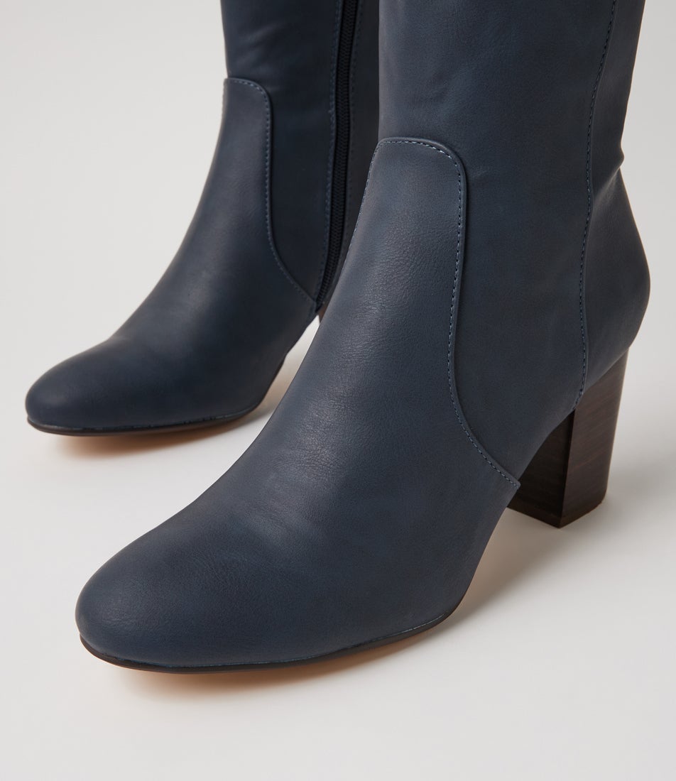 Millee Navy Knee High Boots