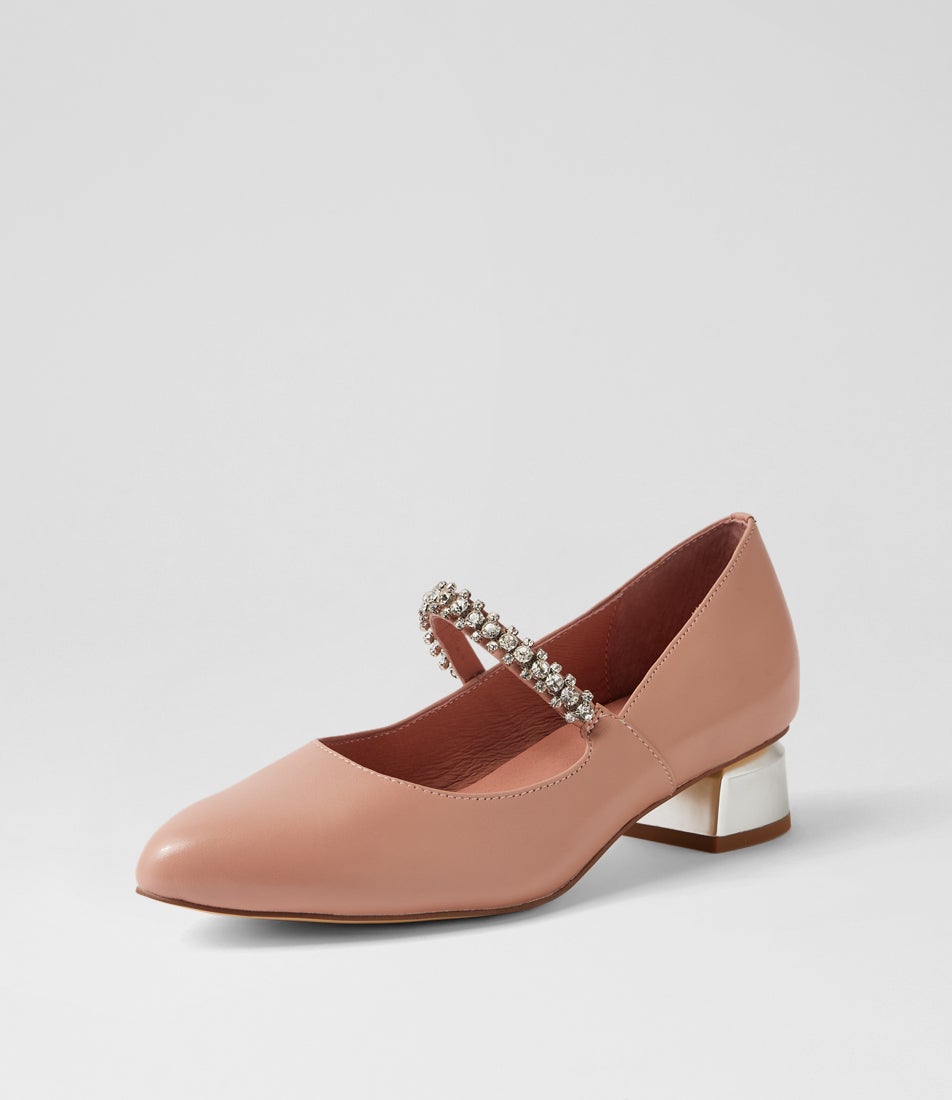 Julena Cafe Leather Mary Jane Heels