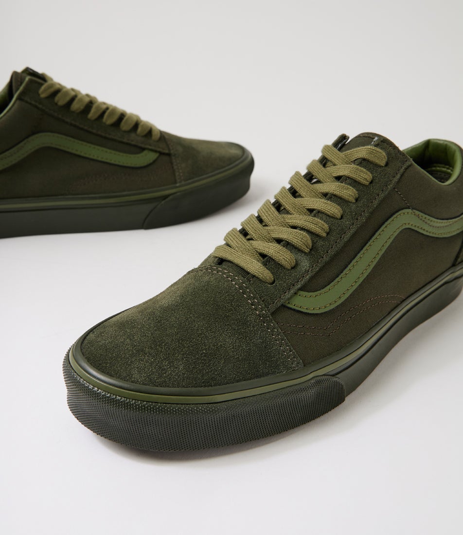 Old Skool M Tonal Obsidian Fern Green Canvas Sneakers