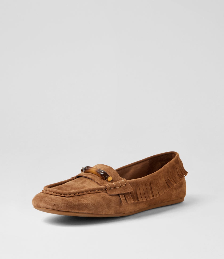 Fantasm Coffee Suede Flat Shoes