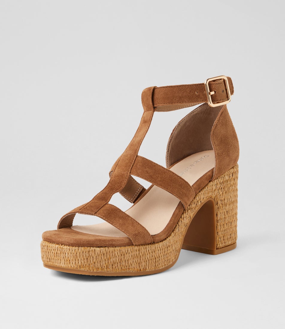Konkey Nutmeg Natural Suede Sandals