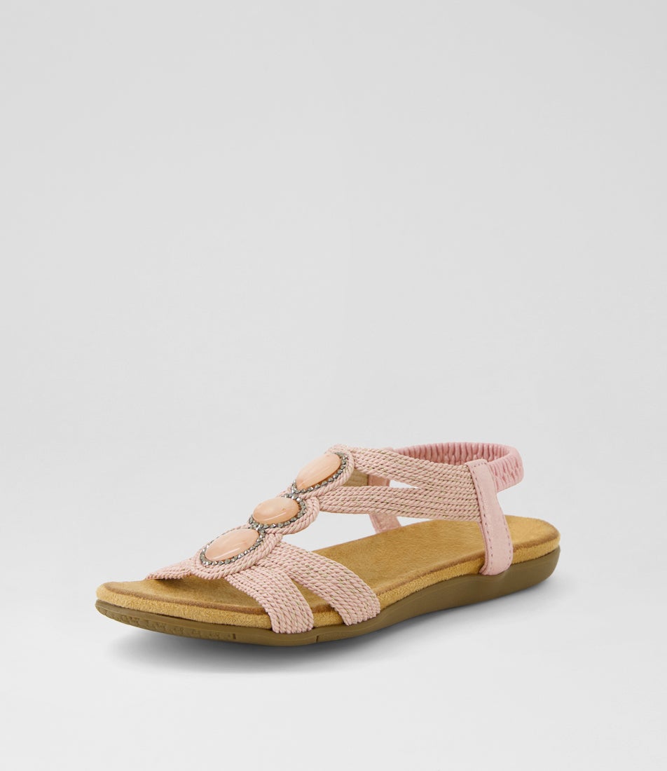 Finero Blush Weave Sandals
