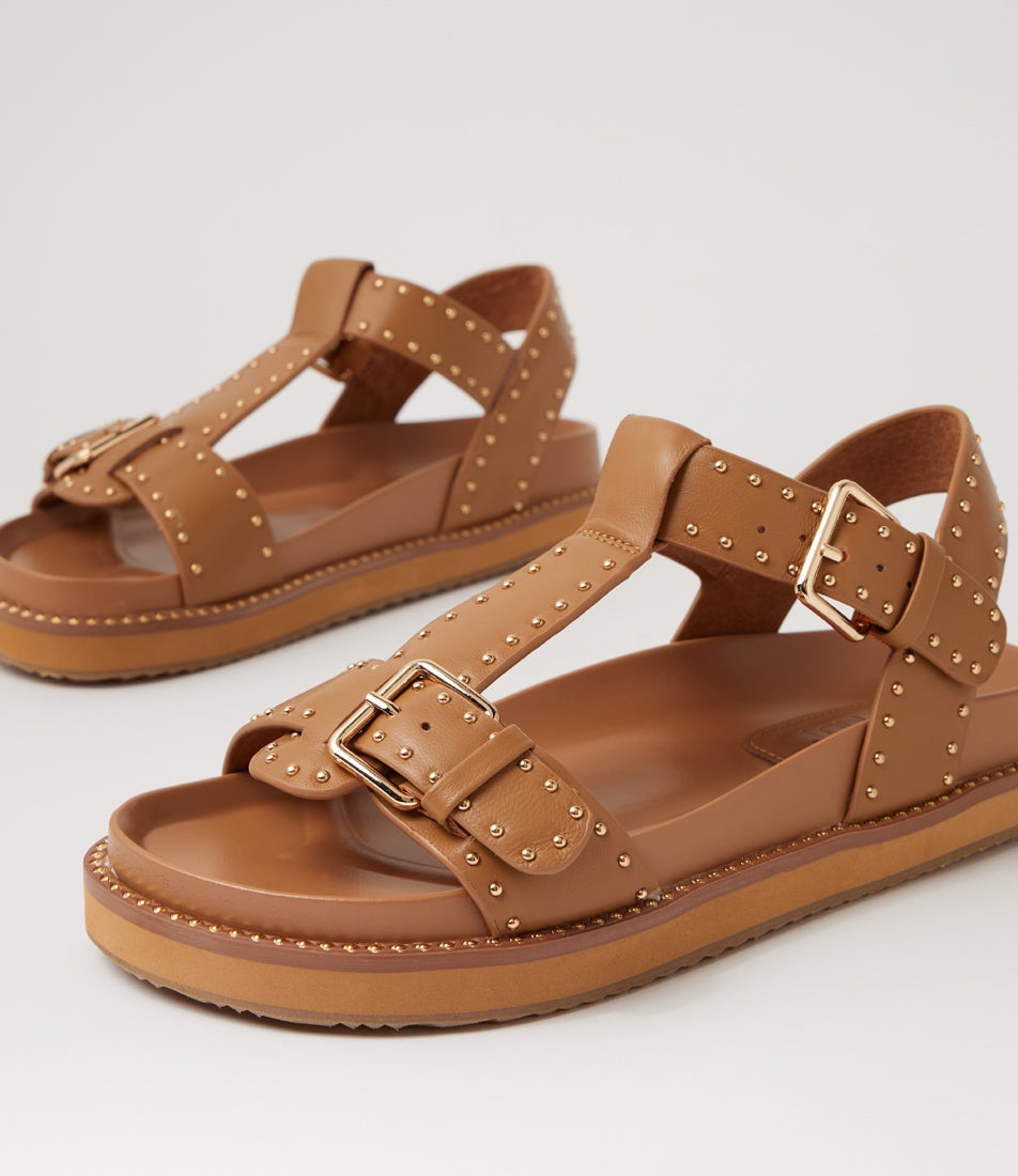 Paloma Tan Leather Sandals