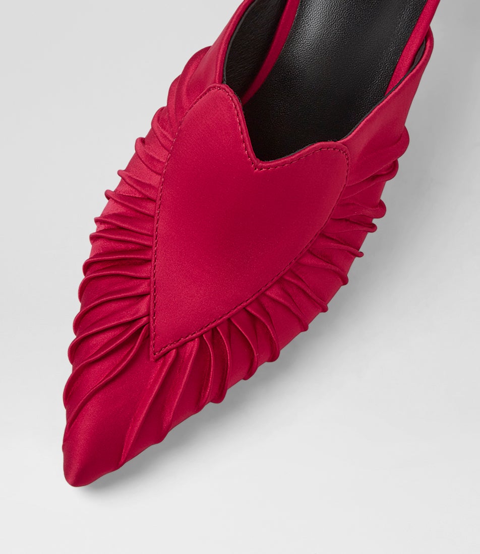Fearnot Red Satin Heels