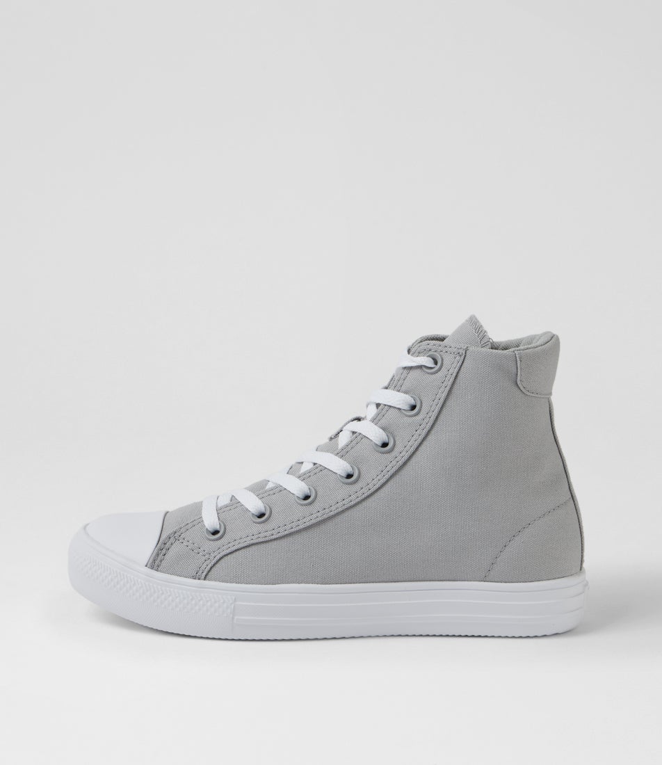 Day One Og High Top W Grey White Canvas Sneakers