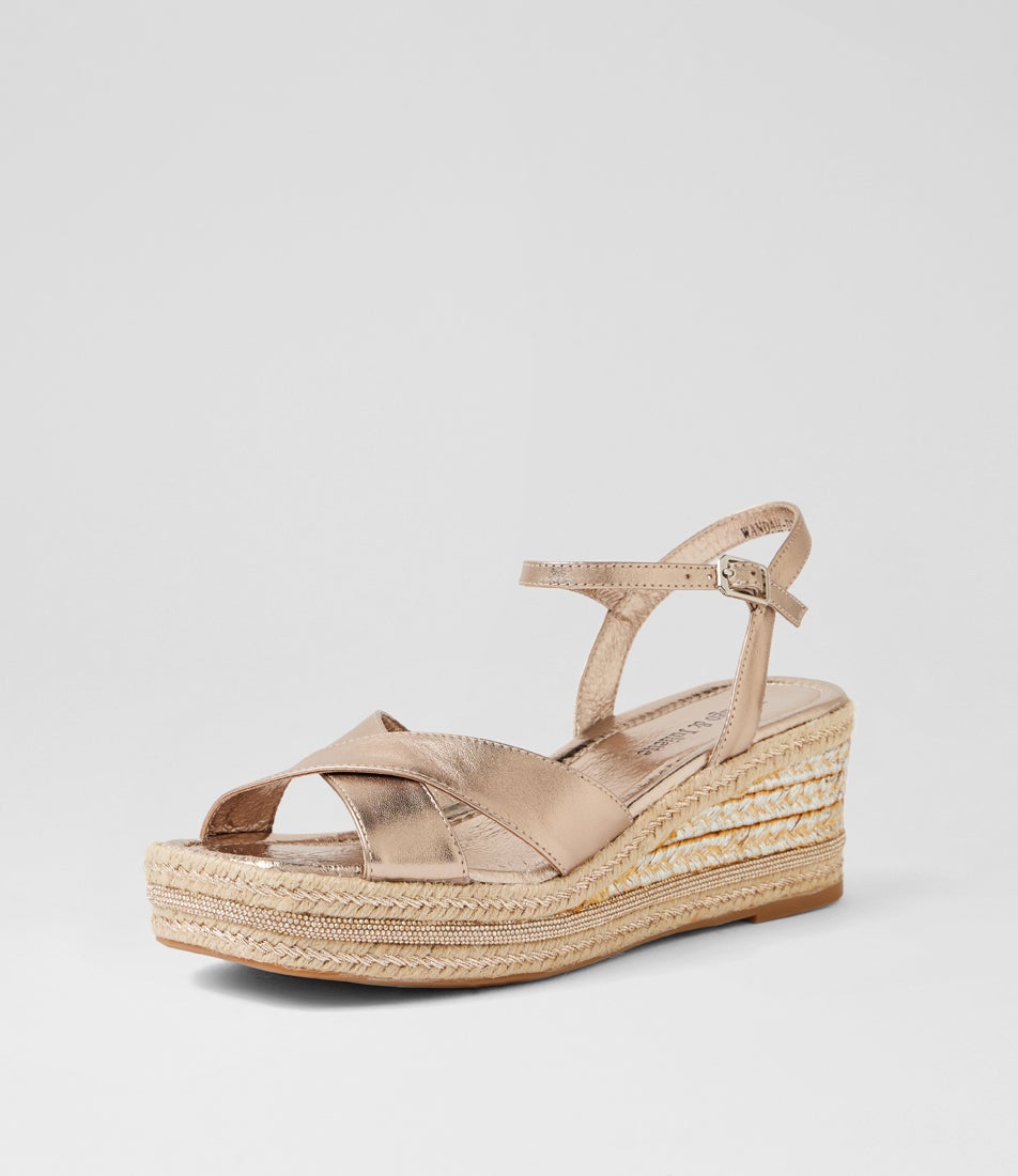 Wandah Champagne Leather Sandals