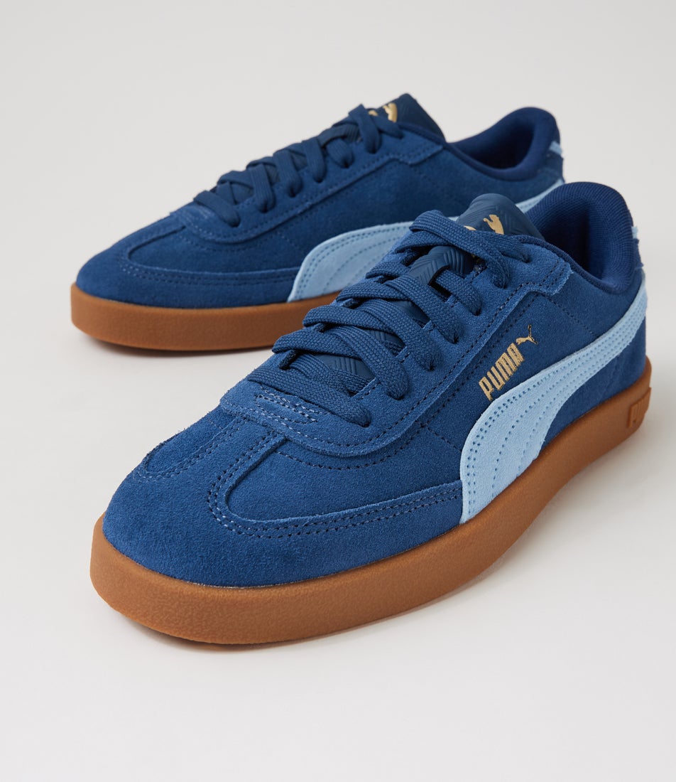 Puma Club 2 Era W Persian Blue Suede Lace Up Sneakers