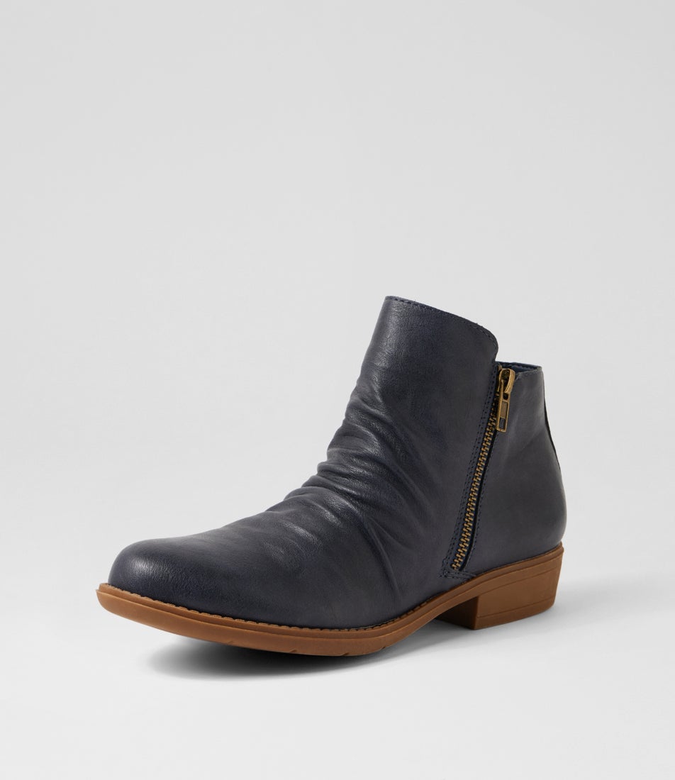 Rosie Navy Ankle Boots