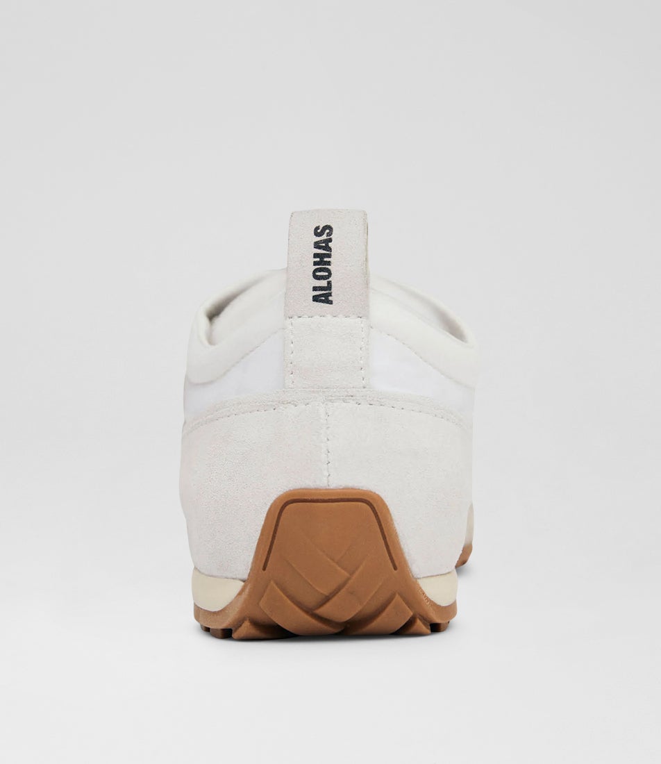 Tb 304 Nylon White Leather Sneakers