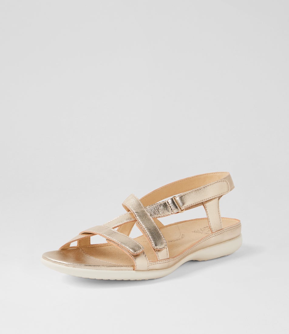 Brittoh W Pale Gold Leather Sandals