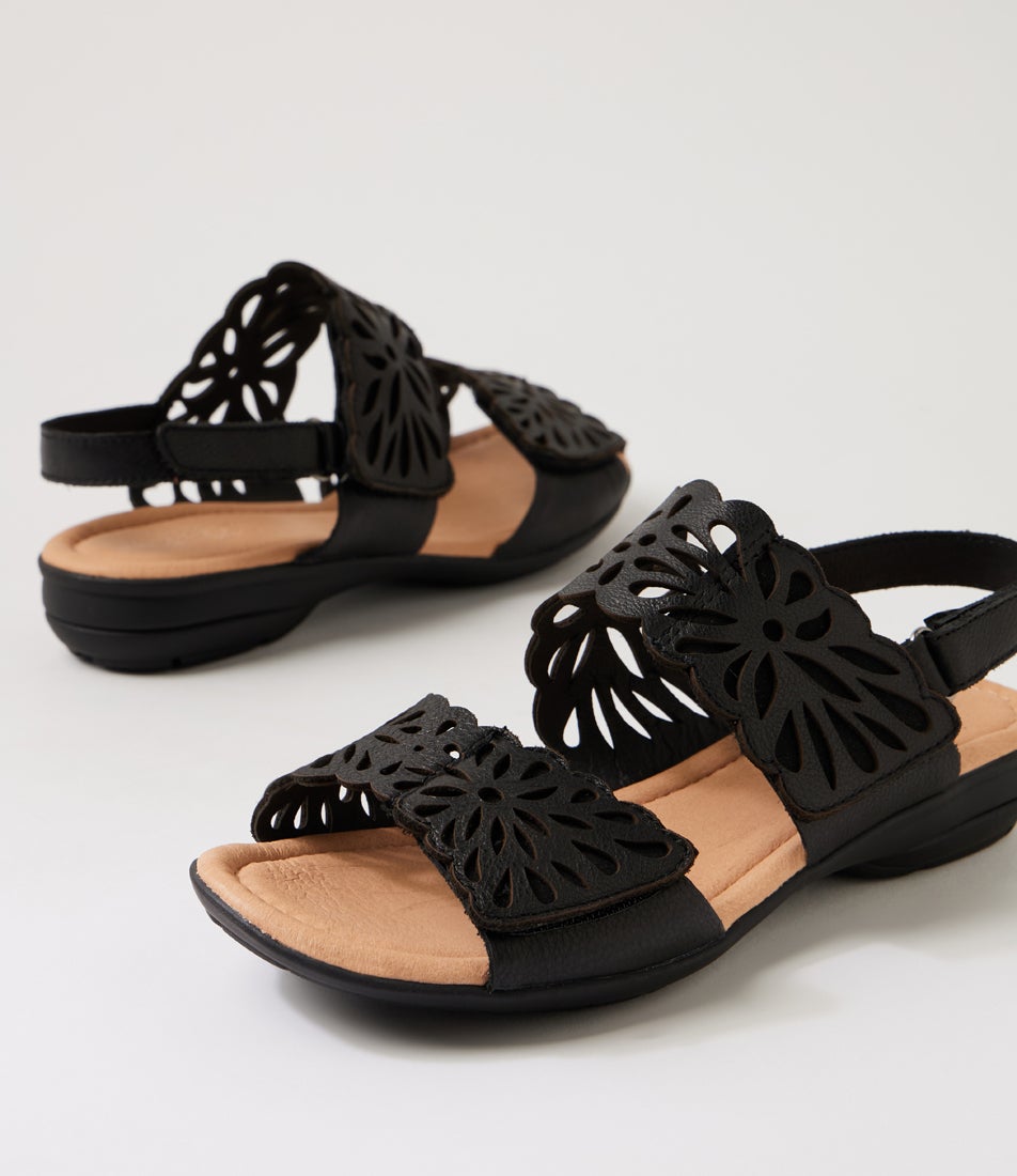 Beckhams Black Leather Sandals