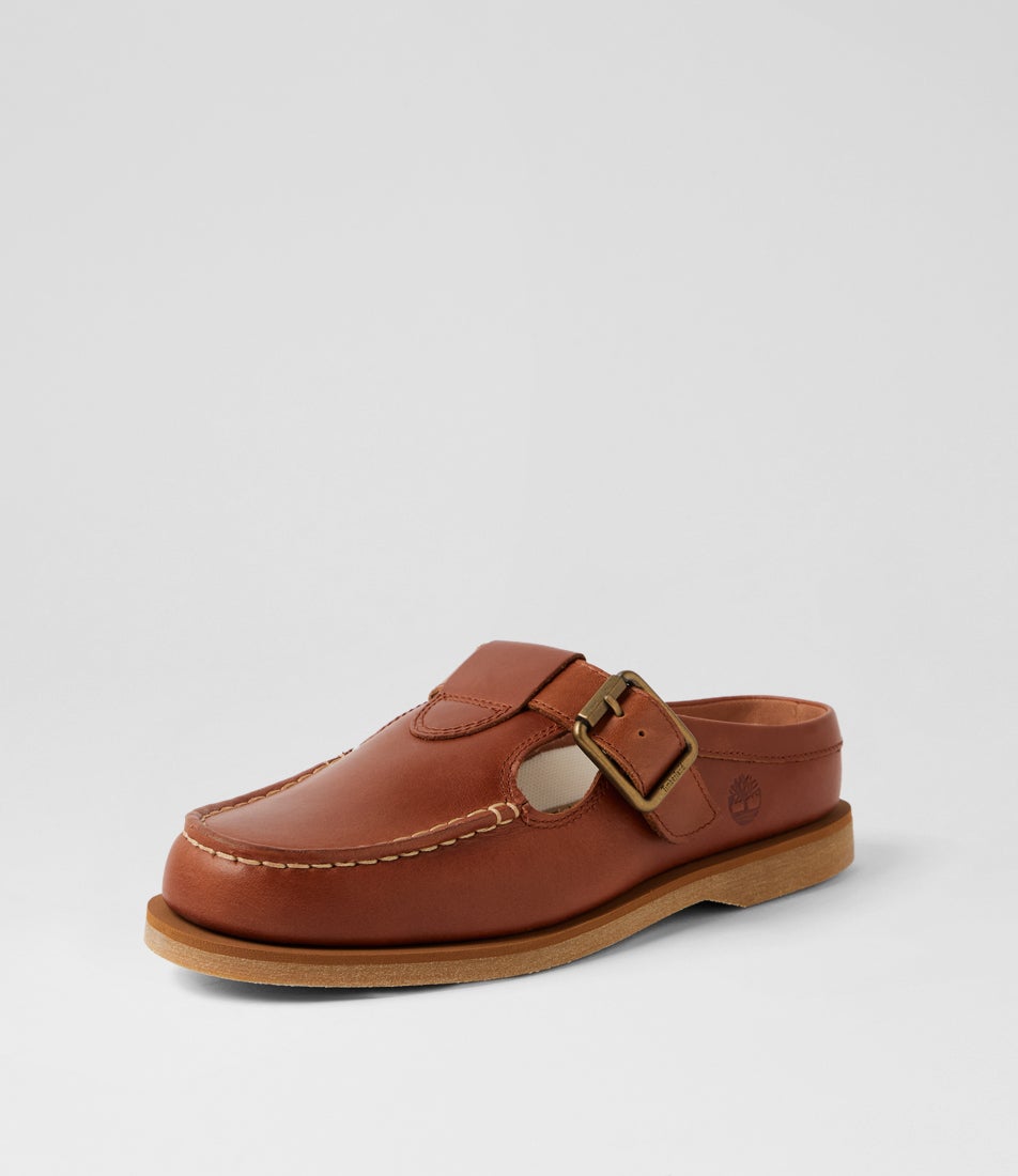 Classic Clog Rust Leather Mule