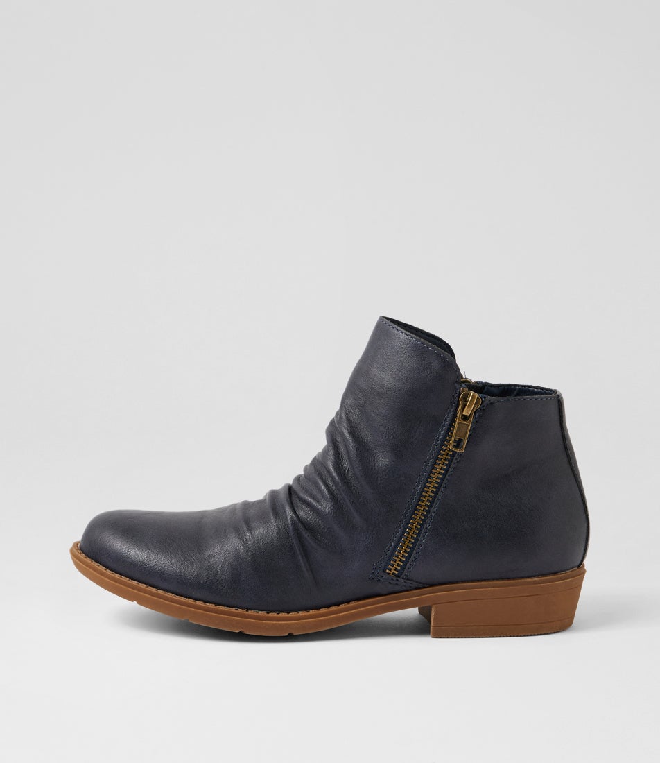 Rosie Navy Ankle Boots