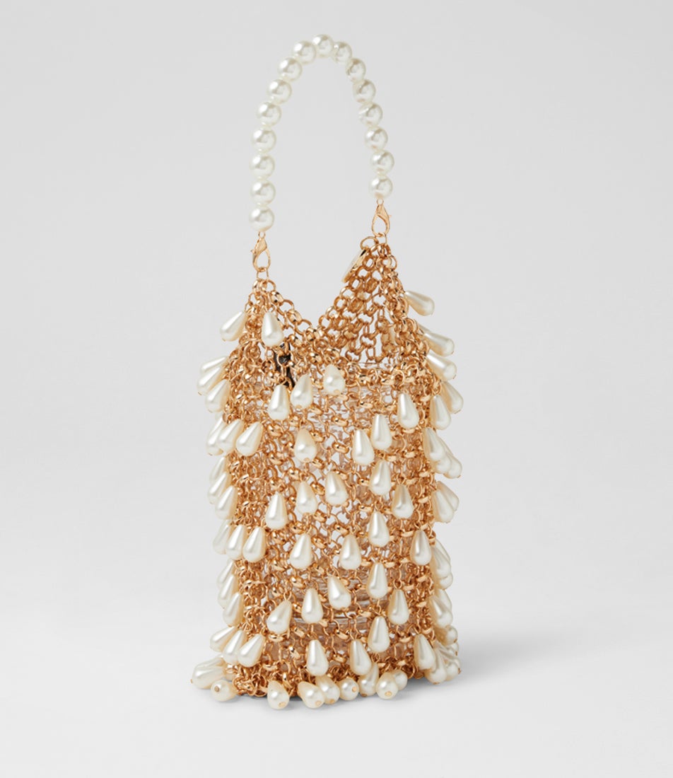 Jaden Pearl Champagne Clutch
