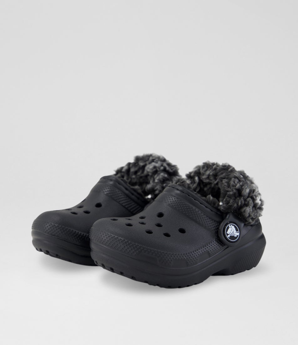 Classic Fleece Lined Toddler Black Eva Sandals