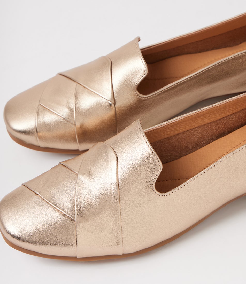 Tilony Champagne Leather Loafers