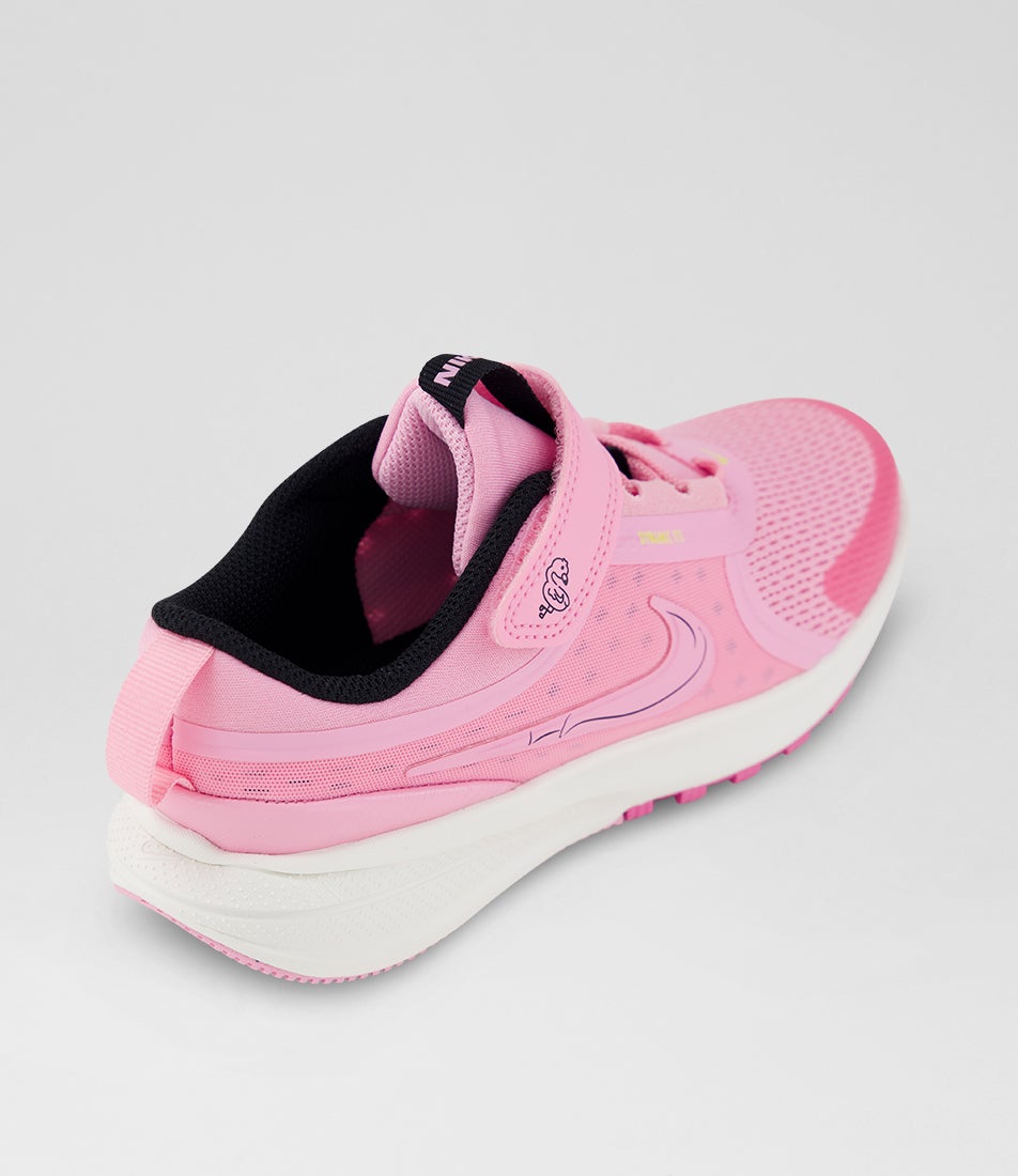 Star Runner 5 Junior Pink Rise Pink Rise Black Mesh Sneakers