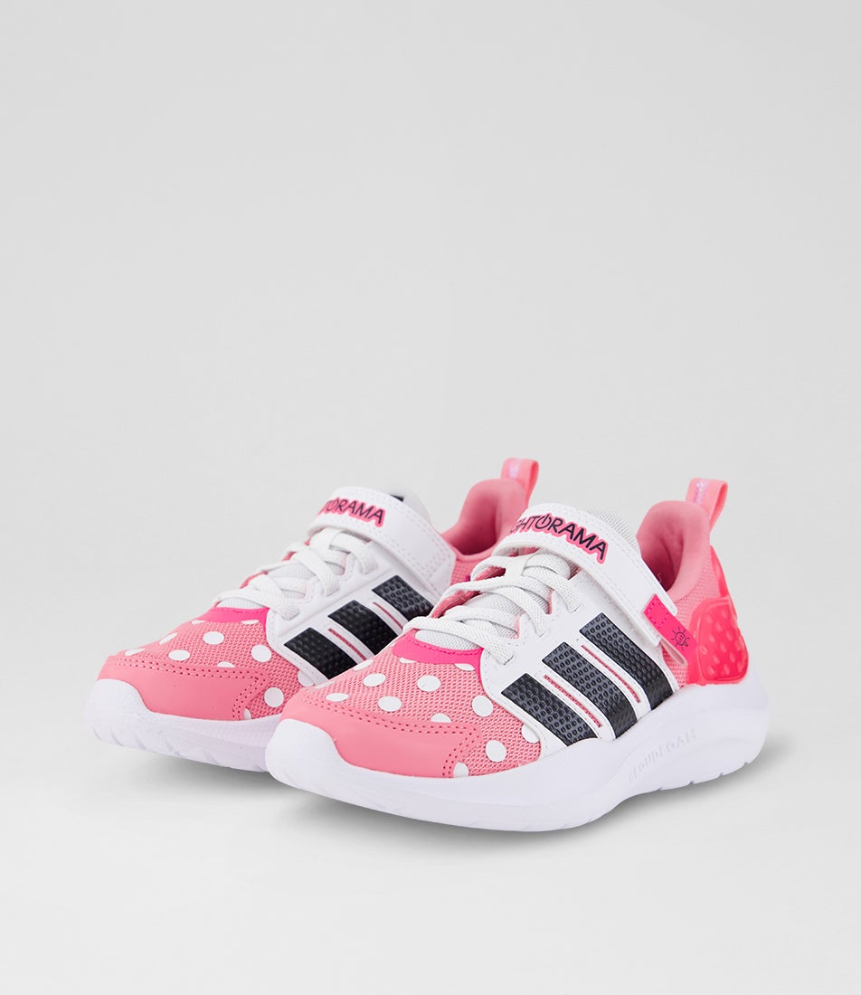 Lightorama Minnie Mouse Junior Bliss Pink Black Lucid Mesh Sneakers