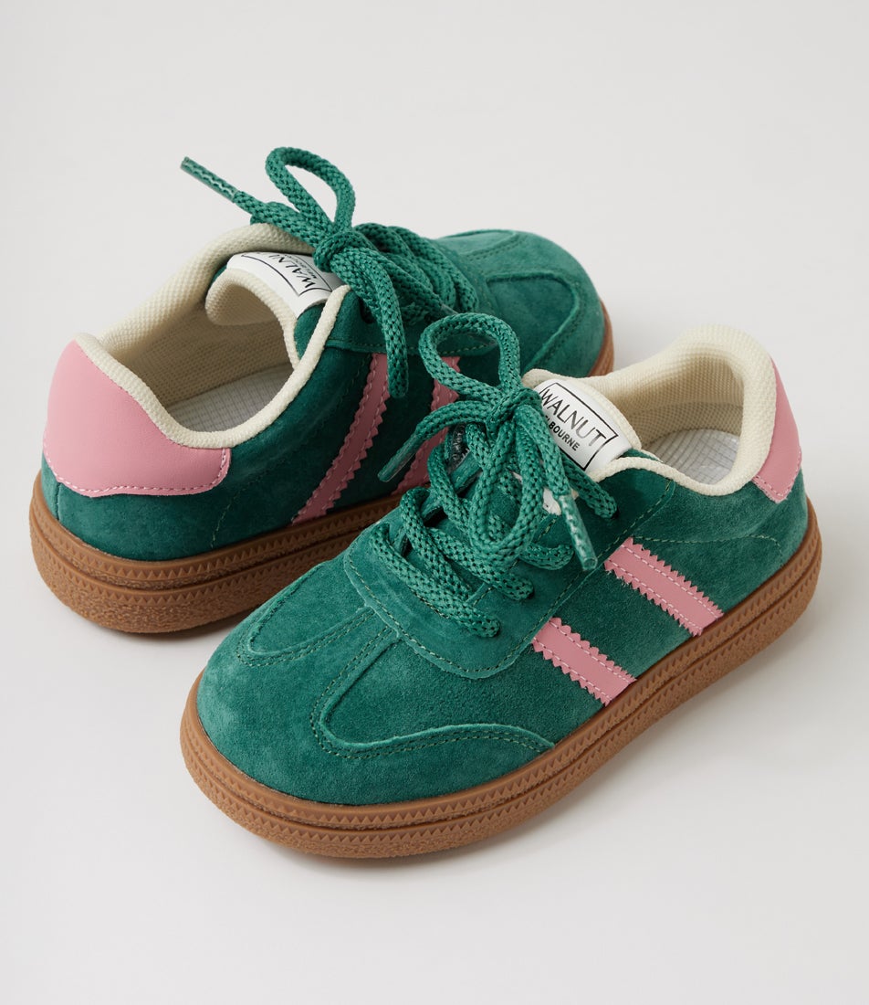 Luca Toddler Green Fabric Sneakers