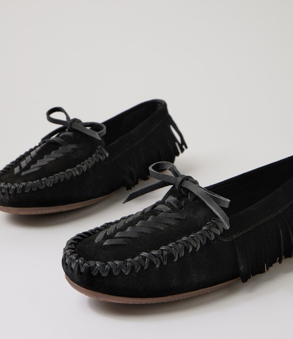 Savann-A Black Suede Loafers