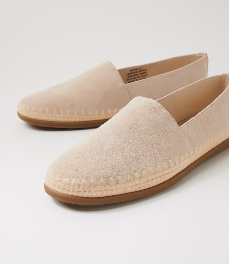 Reyba Beige Natural Suede Espadrilles