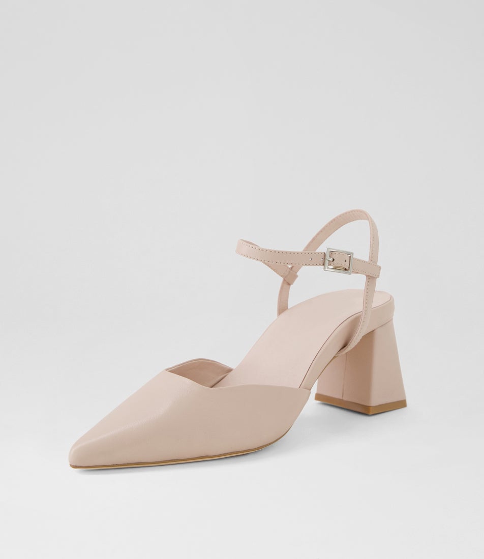 Wellas Nude Leather Heels
