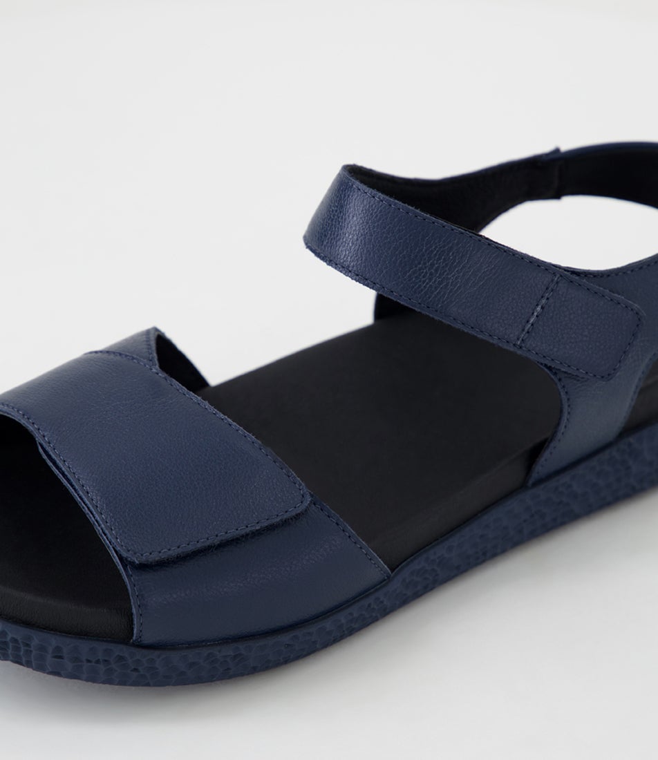 Rikko Xw Navy Leather Sandals