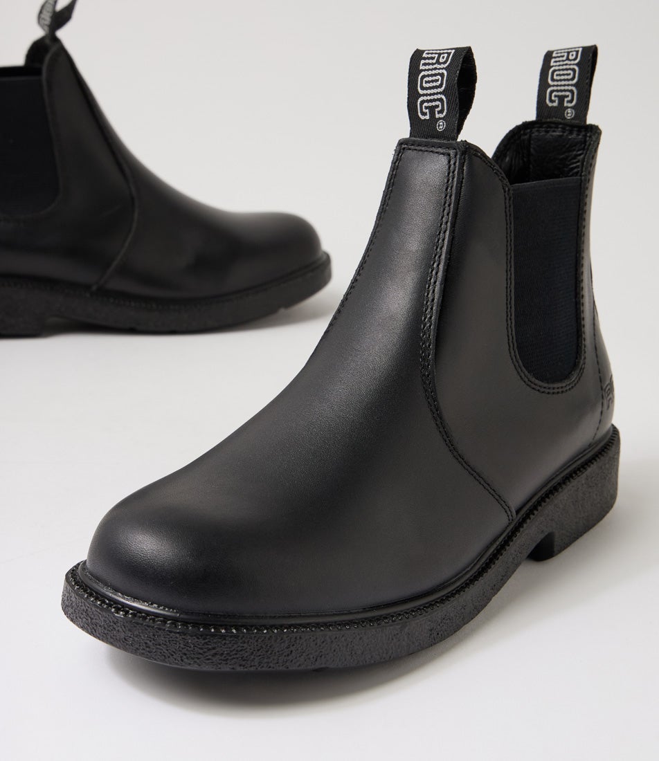 Jeepers Youth Black Leather Desert Boots
