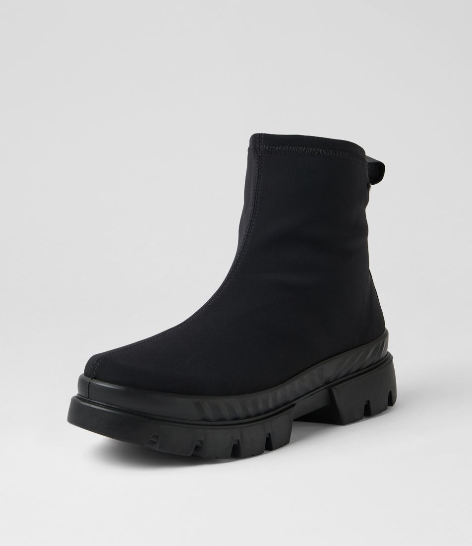 Mood 2 Black Fabric Ankle Boots